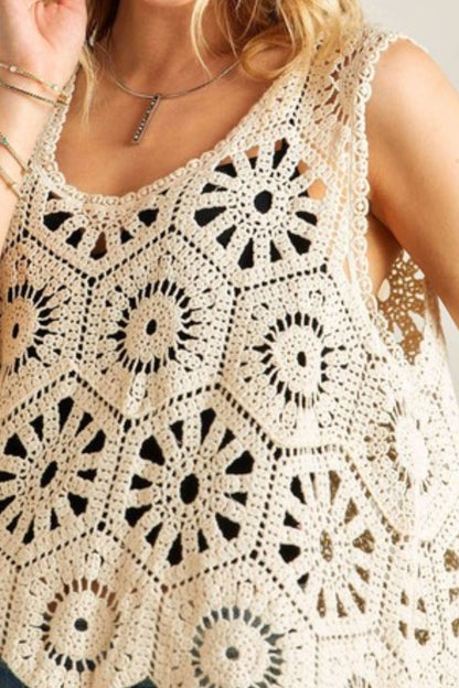 ADORA Crochet Wide Strap Tank