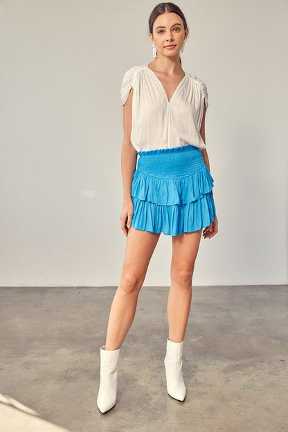 Smocking Skirt With Shorts