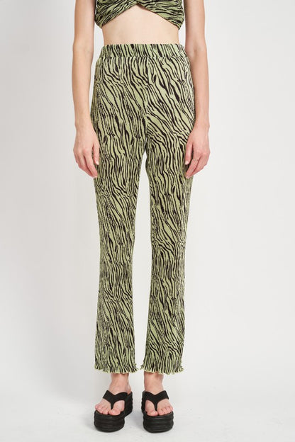 High Rise  Flare Pleated Pants