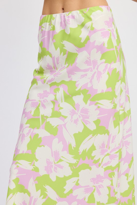 Maxi Floral Bias Skirt