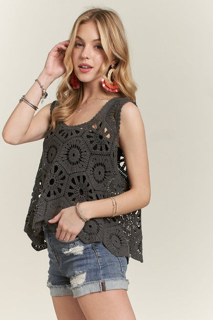 ADORA Crochet Wide Strap Tank