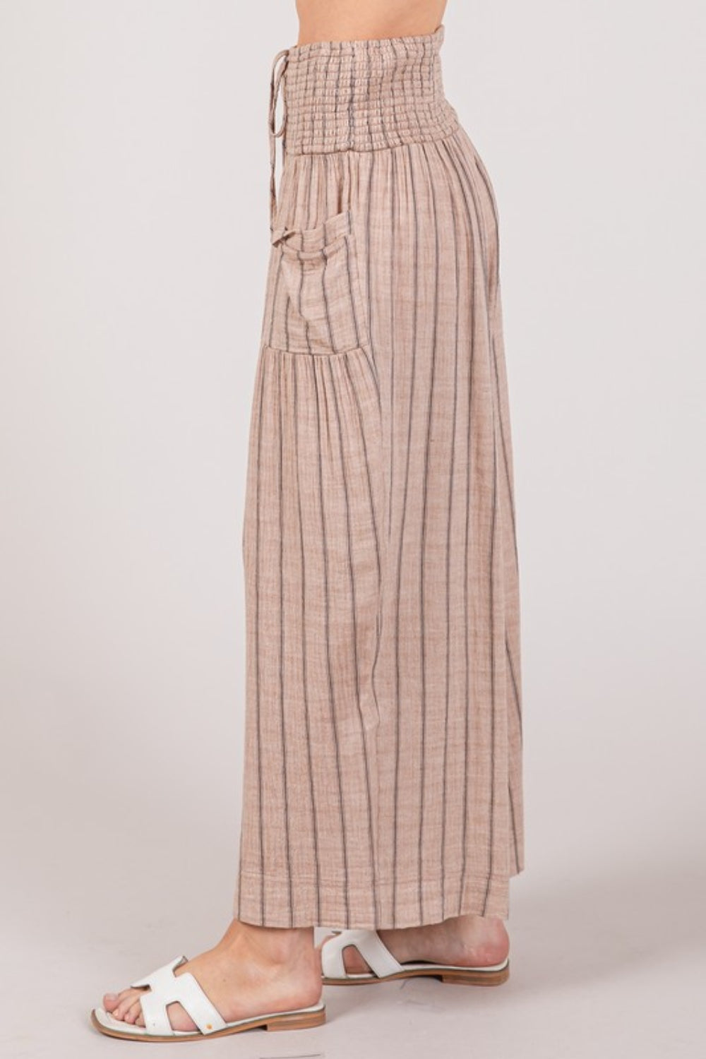 Sage + Fig Cotton Gauze Wash Stripe Pants