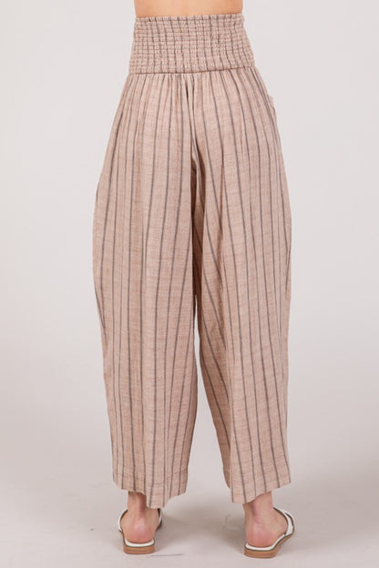 Sage + Fig Cotton Gauze Wash Stripe Pants